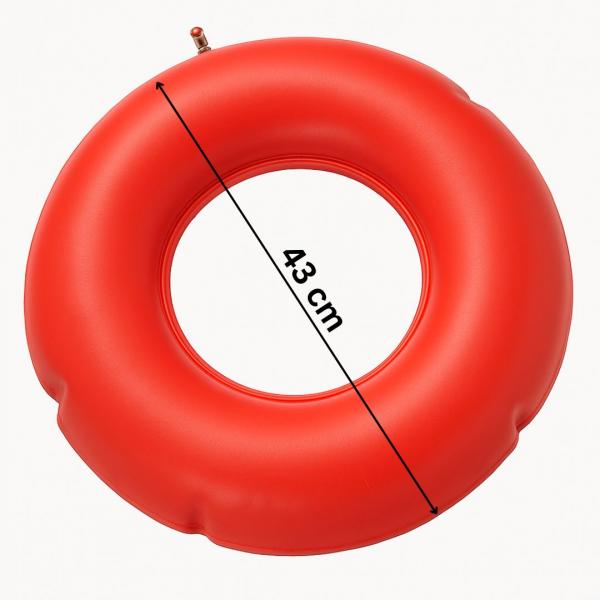 Luftkissen-Set 43 cm rot inkl. Pumpe & Einmalbezug – druckfreies Sitzen