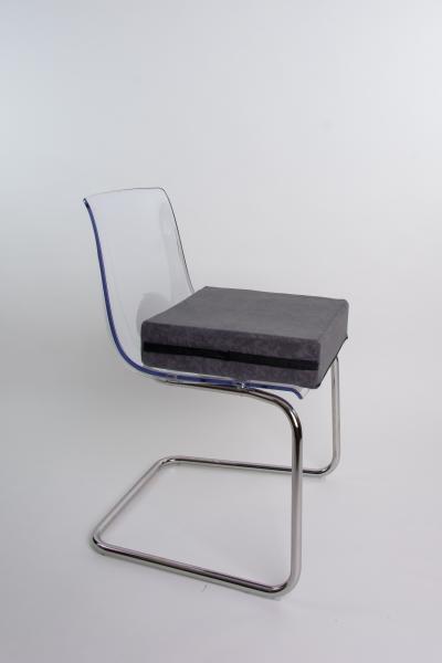 Stuhlerhöhung grau Sitzkissen 40 x 40 x 10cm Sitzerhöhung