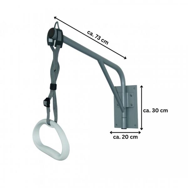 Bettgalgen wandhängend grau schwenkbar Medizinprodukt 100 kg