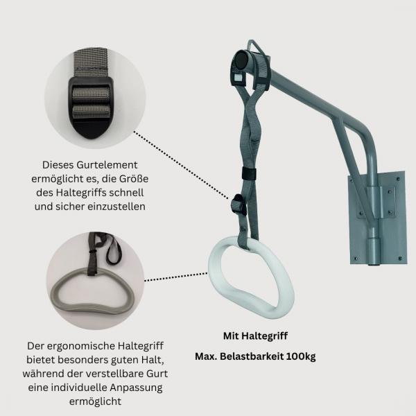 Bettgalgen wandhängend grau schwenkbar Medizinprodukt 100 kg