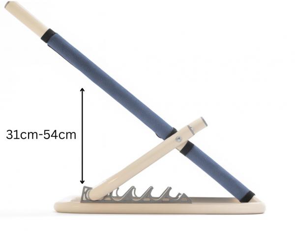 Rückenstütze höhenverstellbar blau/weiß faltbar bis 113 kg Sitzhilfe Rückenlehne