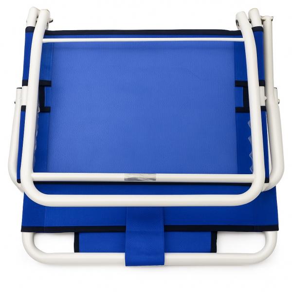 Rückenstütze höhenverstellbar blau/weiß faltbar bis 113 kg Sitzhilfe Rückenlehne