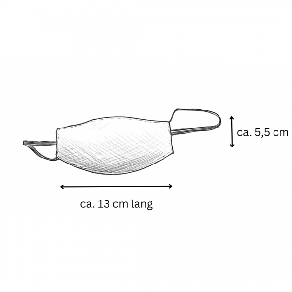 Augenbinde Augenklappe medizinisch schwarz Gummiband 5,5x13 cm nach OP Baumwolle