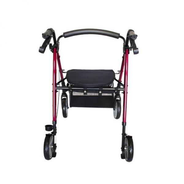 Antar Rollator ULTRALEICHT ROT inkl. Tasche faltbar Gehhilfe höhenverstellbare Griffe