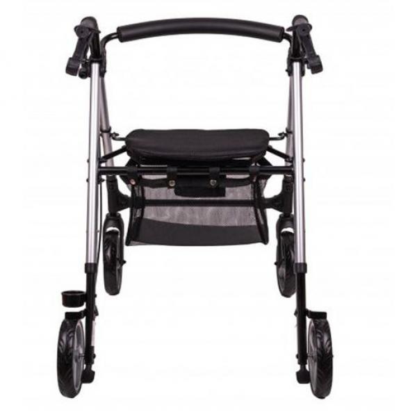 Antar Rollator ULTRALEICHT Silber inkl. Tasche faltbar Gehhilfe höhenverstellbare Griffe