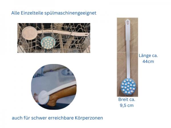 Lotion Creamer SET mint Eincremehilfe 3 Aufsätze Massage 19 Kugeln 44 cm