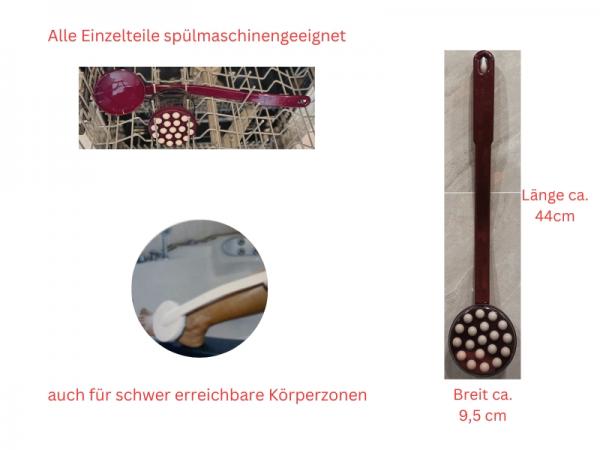 Lotion Creamer SET Bordeaux Eincremehilfe 3 Aufsätze Massage 19 Kugeln