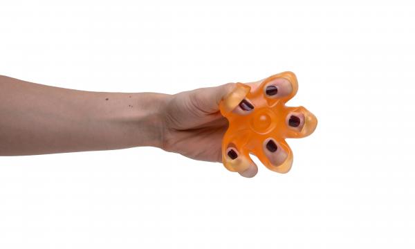 Hand- Fingertrainer STERN ORANGE mittel TPR Muskeltraining Hand 1 Stück