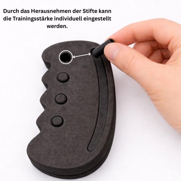 Handtrainer Fingetrainer SCHWARZ Schaumstoff einstellbar Training Anatomisch