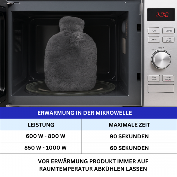 Warmies Premium Wärmekissen Bottle – Wärmflasche Ersatz mit Lavendelduft SCHWARZ