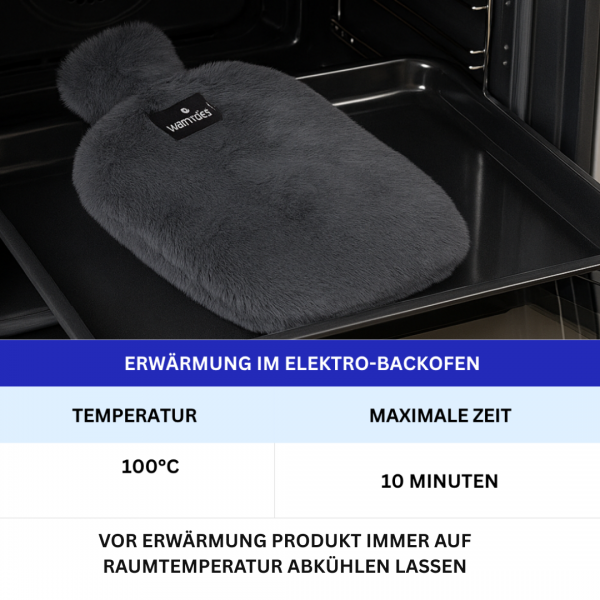 Warmies Premium Wärmekissen Bottle – Wärmflasche Ersatz mit Lavendelduft SCHWARZ