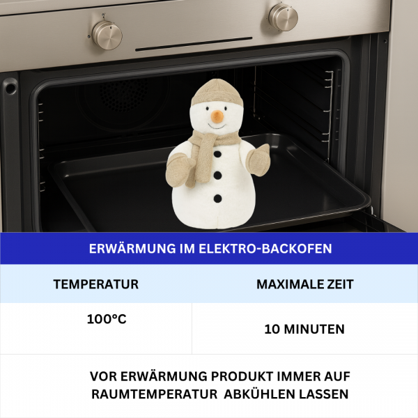 Warmies Schneemann Kuscheltier – Mikrowellen Wärmetier Lavendel Hirsekorn 23cm