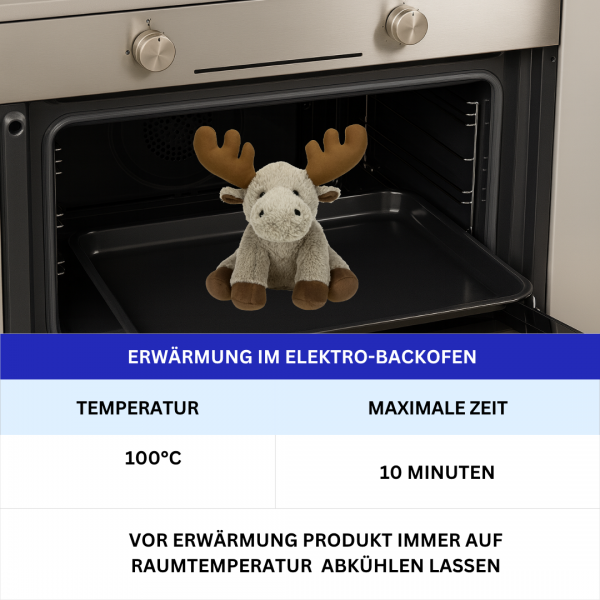 Warmies Elch Kuscheltier – Mikrowellen Wärmetier Lavendel Hirsekorn 24cm