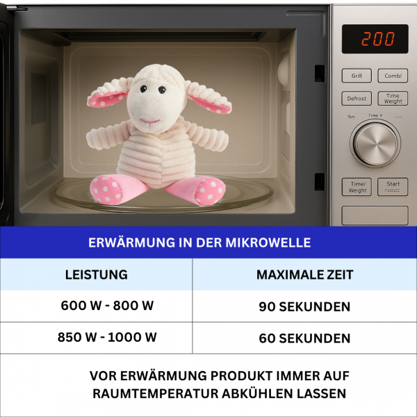 Warmies Schaf Pünktchen – Wärmetier Lavendel Hirse Kuscheltier 27cm Baby