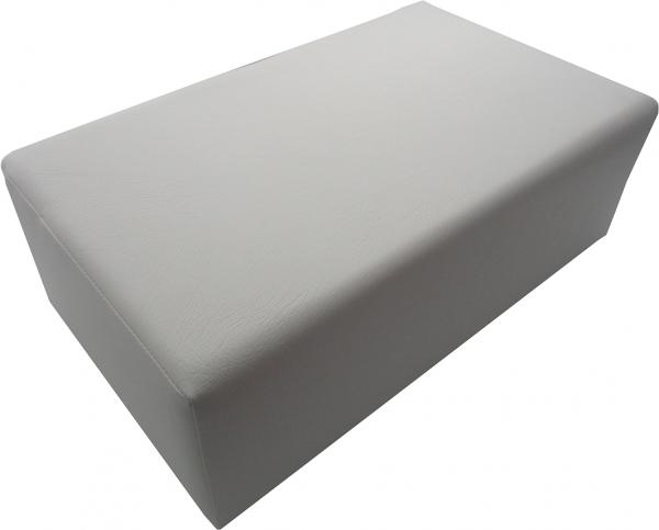 Bettverkürzer 60x35x20 cm weiß Schaumstoff mit abnehmbaren Kunstlederbezug
