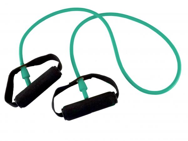 Body-Tube 125 cm grün stark mit Schaumgriff Tube Fitnessband