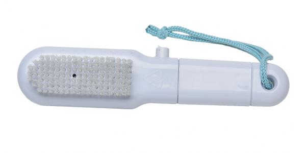 Fuß- & Badebürste mit Seifenbehälter weiß Bürste Bimsstein Pflegehilfe