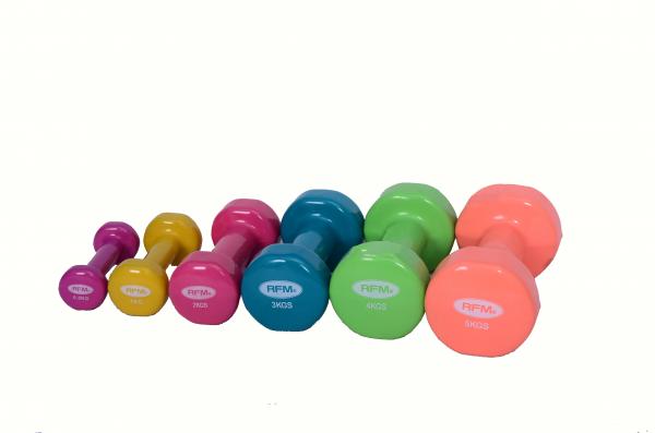 Hantel 2`er SET RFM Kurzhantel Vinyl ORANGE  5,0 kg Gewichte Fitness