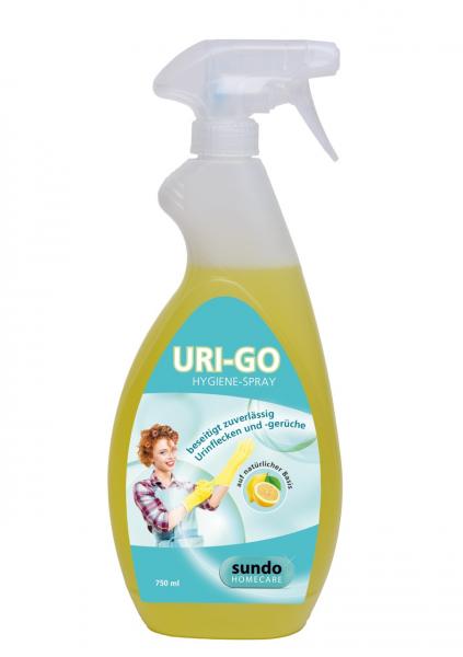 Hygiene –Spray „URI-GO“ Urinentferner mit Zitronenduft 750ml