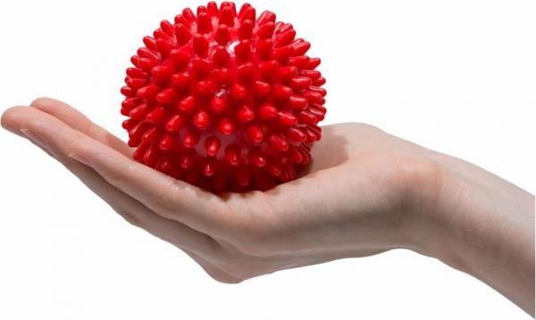 Igelball Noppenball Massage Ball ROT ø 9 cm