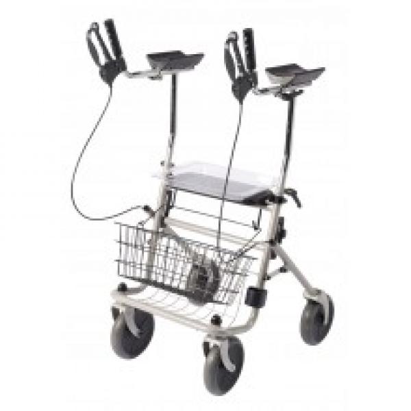 Rollator Arthritis Gehwagen faltbar höhenverstellbare Griffe silber TM