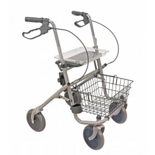 Rollator Standard silber Gehwagen faltbar höhenverstellbare Griffe TM