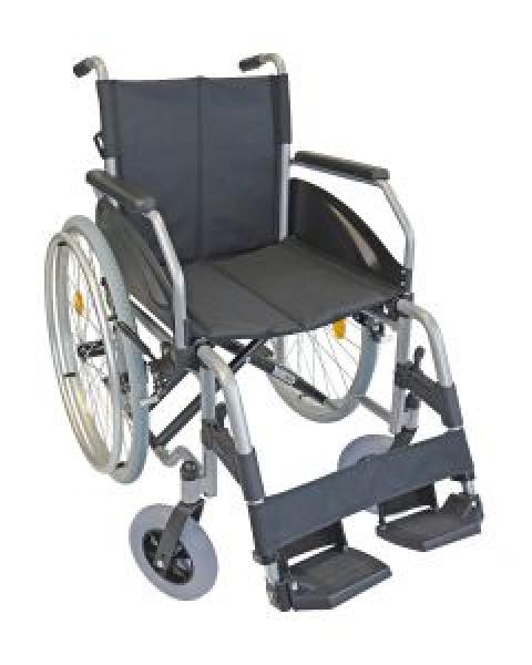 Rollstuhl LEXIS 42cm silber verstellbare Sitzhöhe