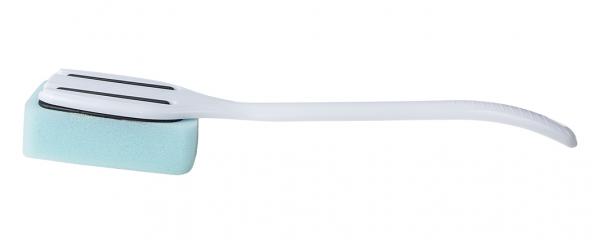 Rückenschwamm Extra mit Griff abnehmbar 43 cm weiß-mint Pflegehilfe