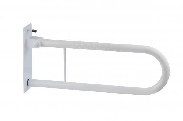 Sicherheits-Stützklappgriff Edelstahl WEIß 85 cm Stützklappgriff Haltegriff