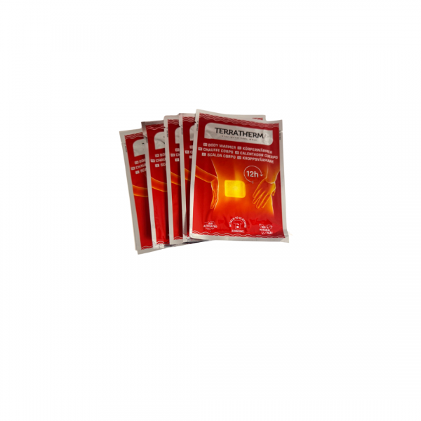 TerraTherm Körperwärmer 5 STÜCK – selbstklebende Wärmepads mit Naturstoffen 12h