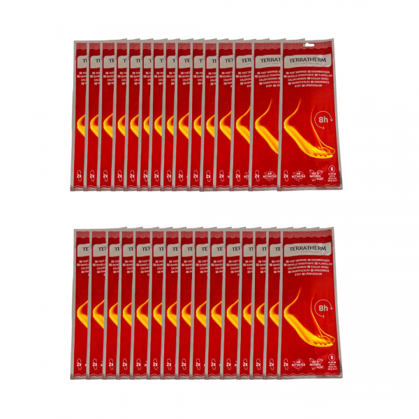 Terratherm Wärmesohlen 30 STÜCK Gr.36-38 Sohlenwärmer Fußwärmer Einlegesohlen 8h
