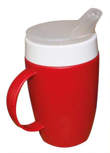 Thermobecher-Set, rot für Brei und Tee  - Tasse Schnabeltasse