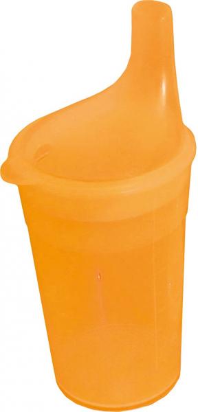 Trinkbecher, Tee, langes Mundstück, orange