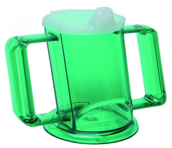 Trinkbecher HANDYCUP grün-transparent