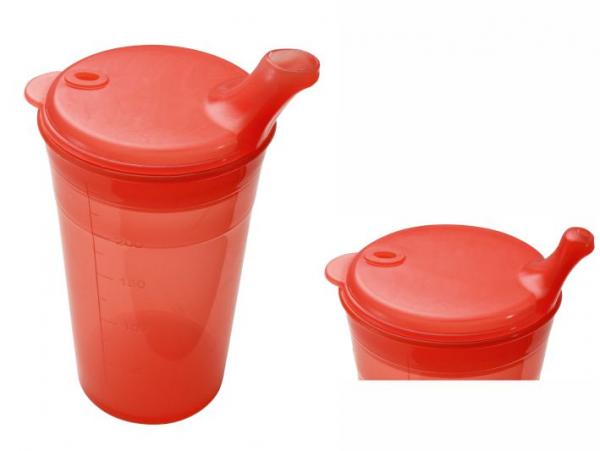 Trinkbecher-Set Tee und Brei, kurzes Mundstück, rot