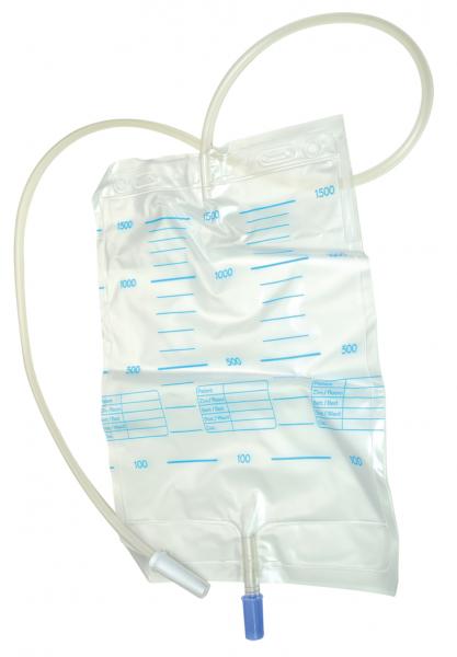Urin-Bettbeutel 1500 ml Pack à 10 St. Sekretbeutel mit Abflussventil