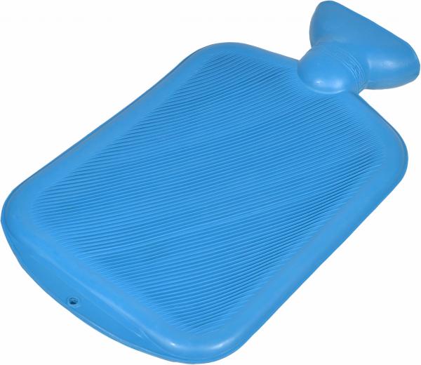 Wärmflasche Halblamelle blau 2 Liter Bettflasche Wärmekissen Thermo