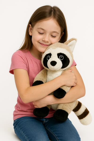 Warmies Waschbär Kuscheltier – Mikrowellen Wärmetier Lavendel Hirsekorn 26cm