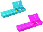 2 x Pillendose Tablettendose 7 Tage, 7 Fächer, türkis und pink