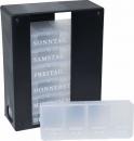 Medikamentendosierer 7 Tage schwarz 4 Fächer Tablettendose Pillendose 1 Woche