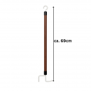 An- und Ausziehstab Deluxe 69 cm BRAUN Holzstab mit Doppelhaken für Kleidung & Schuhe Anziehhilfe