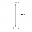 An- und Ausziehstab Deluxe 69 cm GRAU Holzstab mit Doppelhaken für Kleidung & Schuhe Anziehhilfe