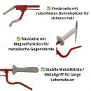 Greifzange 70 cm Metall rot mit Magnet CE Medizinprodukt leicht & präzise