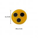 Blindenplakette rund 30 mm Metall mit Sicherheitsnadel Kennzeichnung