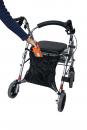Einkaufsnetz schwarz mit Futter Rollator Rollstuhlnetz 35x35 cm 5 kg
