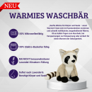 Warmies Waschbär Kuscheltier – Mikrowellen Wärmetier Lavendel Hirsekorn 26cm
