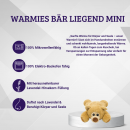 Warmies Mini Bär liegend – Lavendel Wärme Kuscheltier 23cm mikrowellenfähig