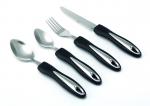 Besteck-Set CHIC 4-teilig ergonomisch schwarz-metallic Edelstahl spülmaschinenfest