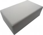 Bettverkürzer 60x35x20 cm weiß Schaumstoff mit abnehmbaren Kunstlederbezug