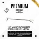 Greifzange 100 cm Metall schwarz mit Magnet CE Medizinprodukt leicht & präzise